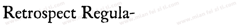 Retrospect Regula字体转换